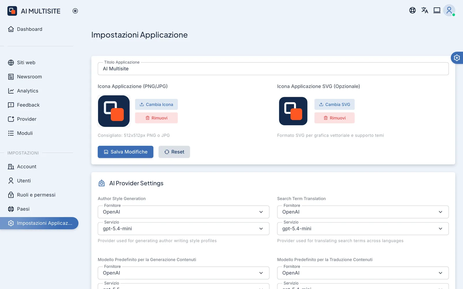 Connetti le testate e configura il modello AI